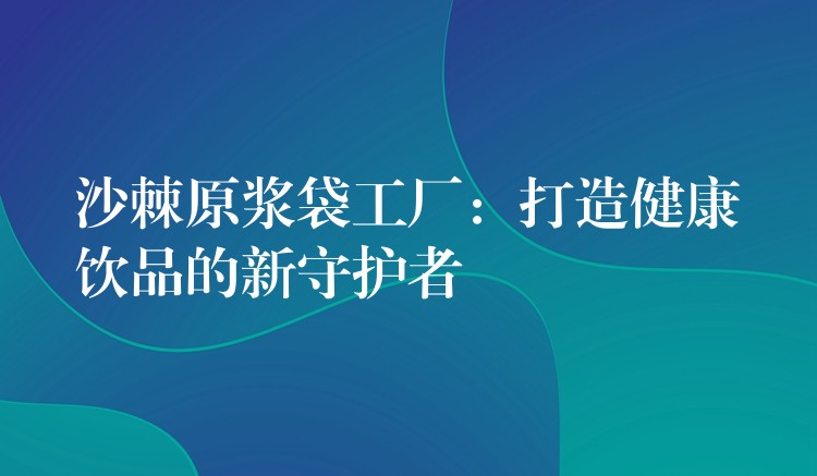 沙棘原浆袋工厂：打造健康饮品的新守护者