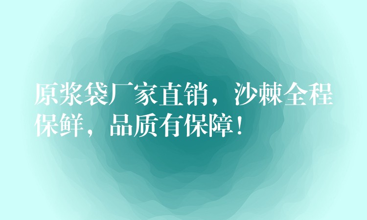 原浆袋厂家直销，沙棘全程保鲜，品质有保障！