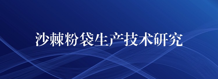 沙棘粉袋生产技术研究